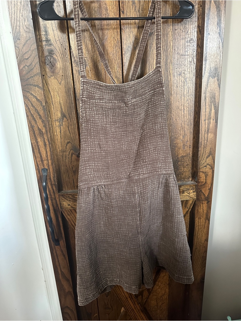Brown Textured romper